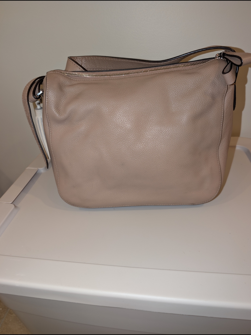 kate spade Pebbled Leather Shoulder Bag - Taupe
